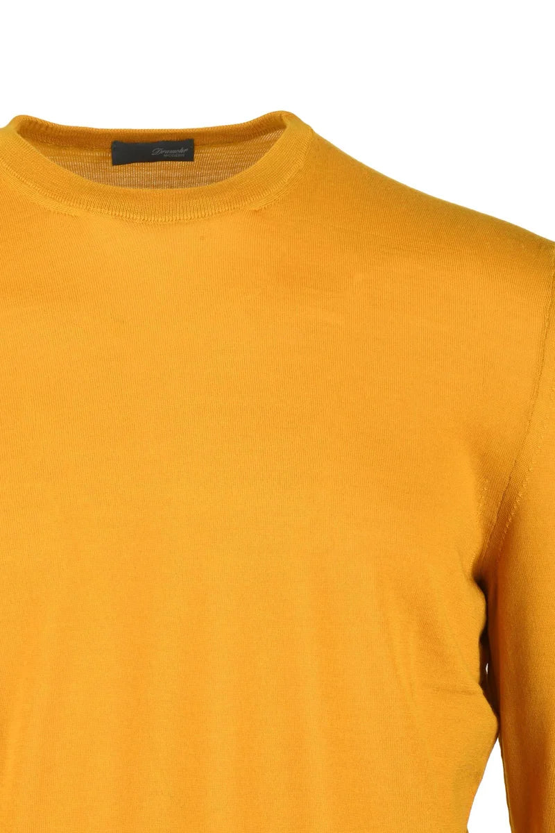 Drumohr Crew Neck Merino Wool Sweater - Yellow