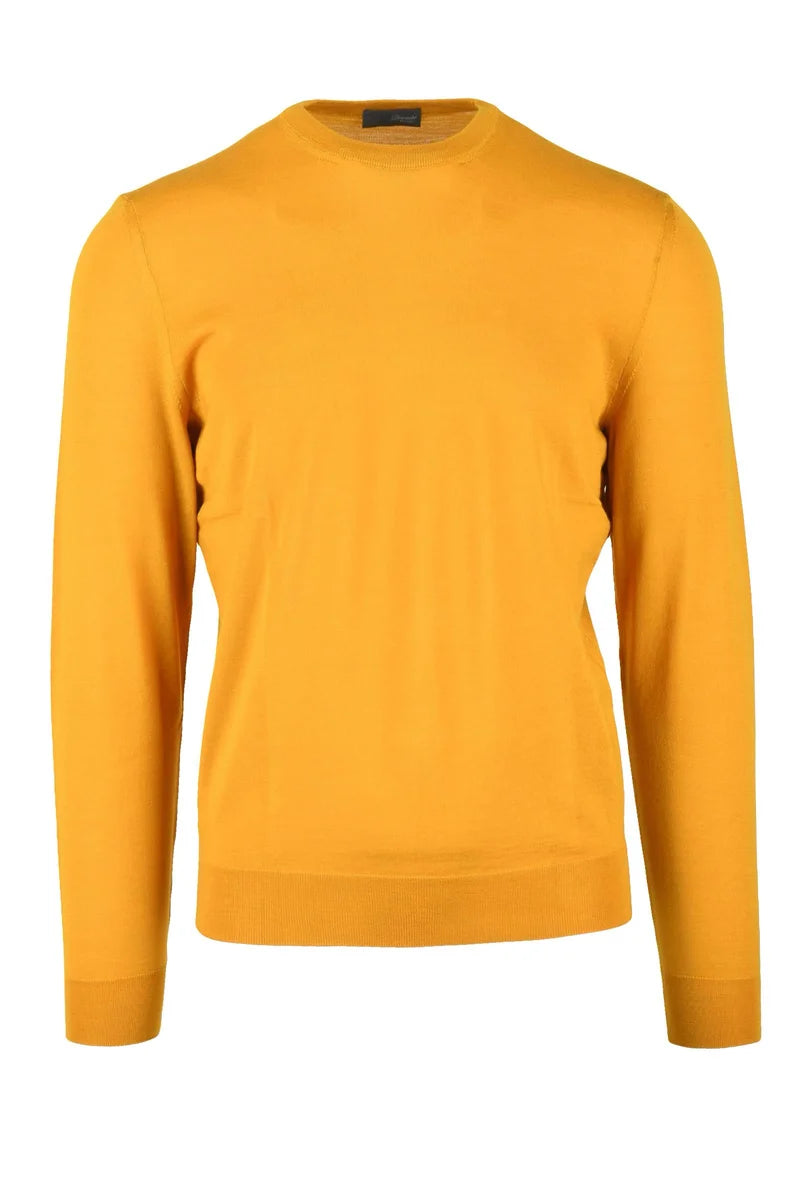 Drumohr Crew Neck Merino Wool Sweater - Yellow