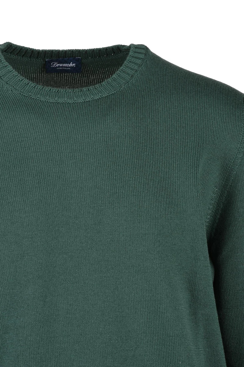 Drumohr Merino Wool Crew Neck Sweater - Green