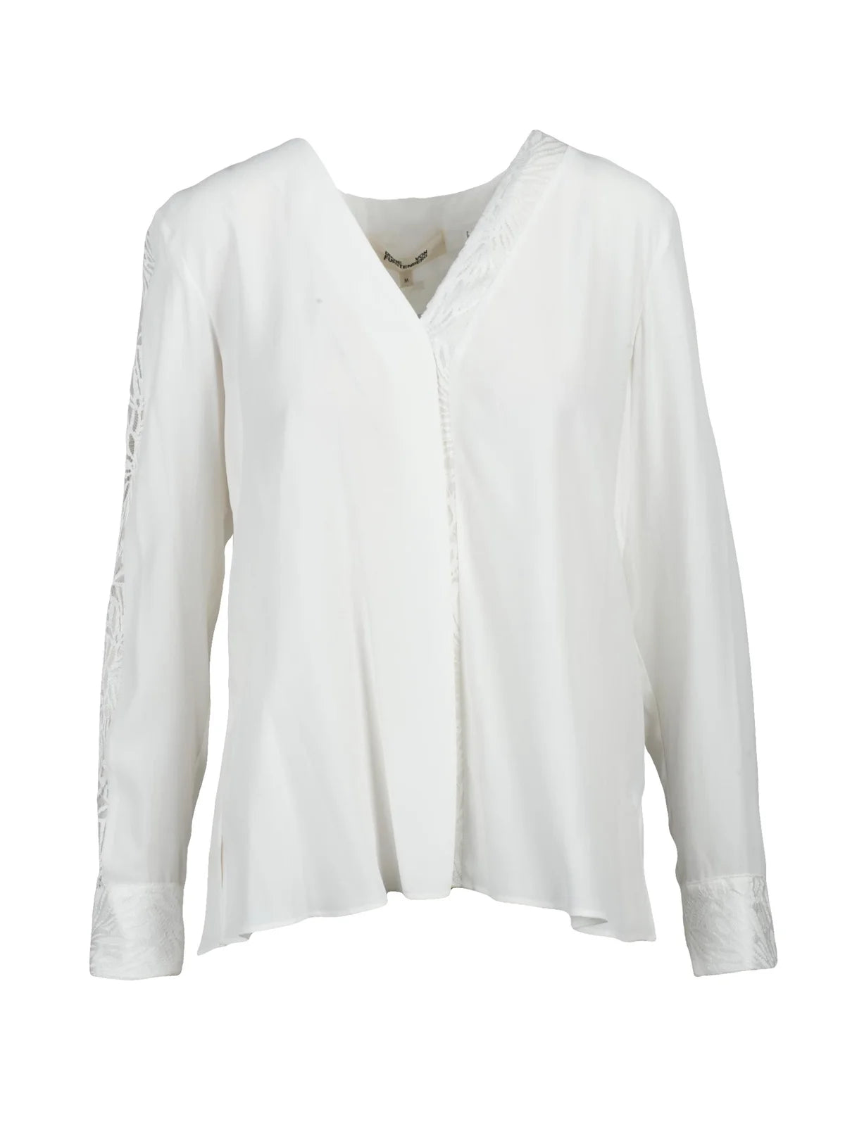 Diane Von Furstenberg Blusa Viscosa Pizzo - Bianco