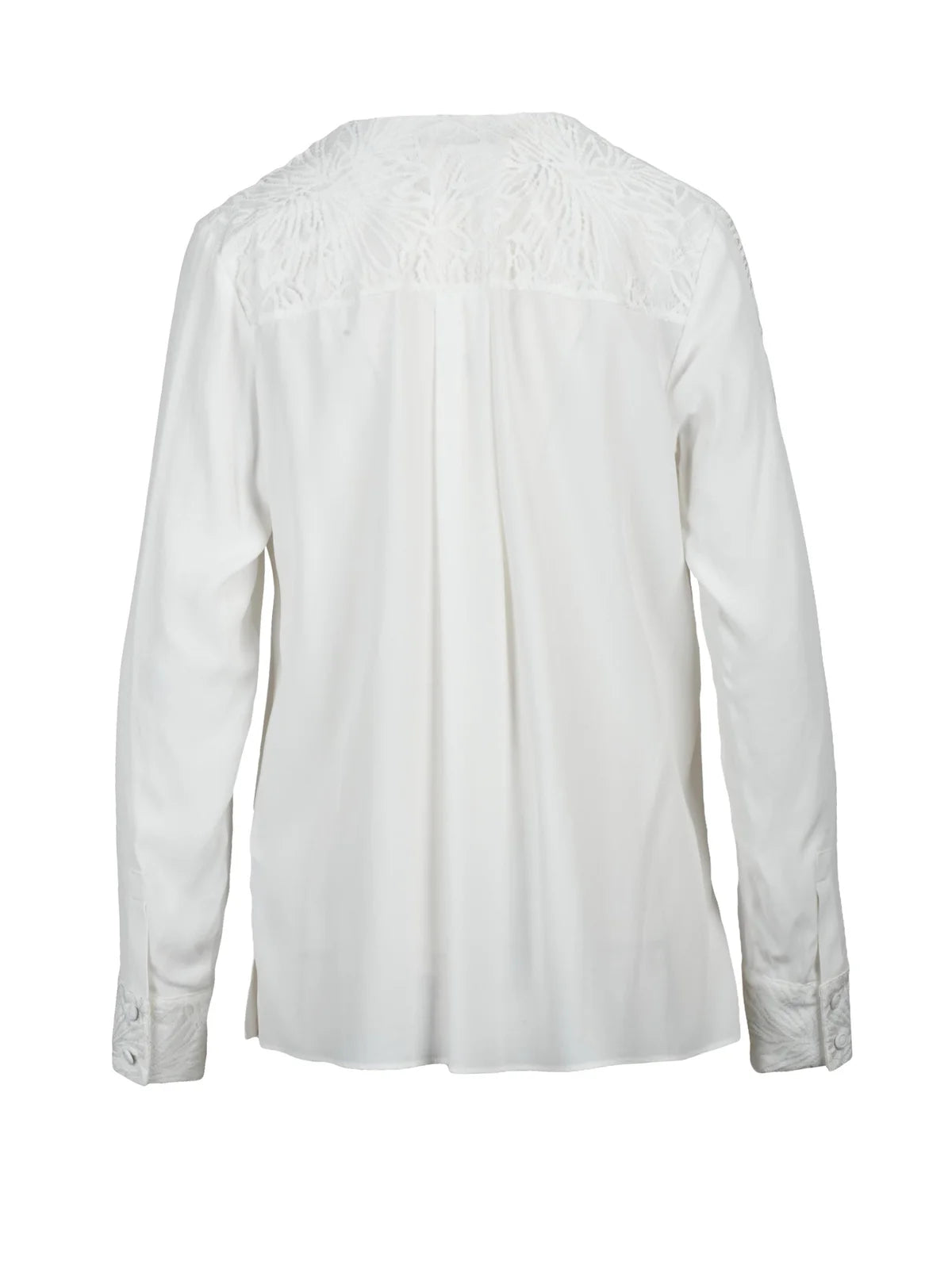 Diane Von Furstenberg Blusa Viscosa Pizzo - Bianco