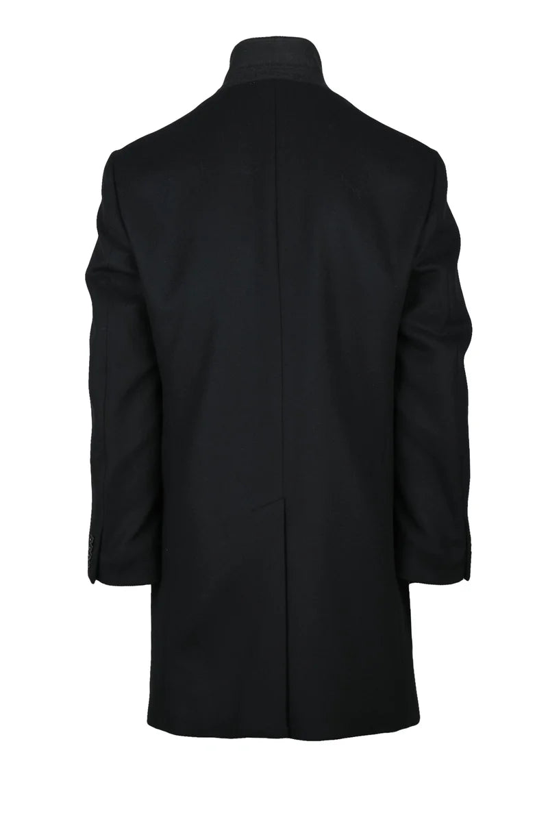 Emporio Armani Cappotto Lana Poliammide - Nero