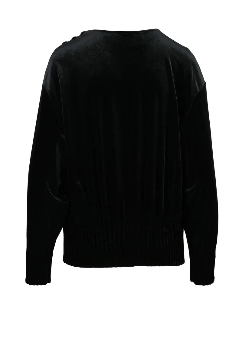 Emporio Armani Velvet Sweatshirt - Black