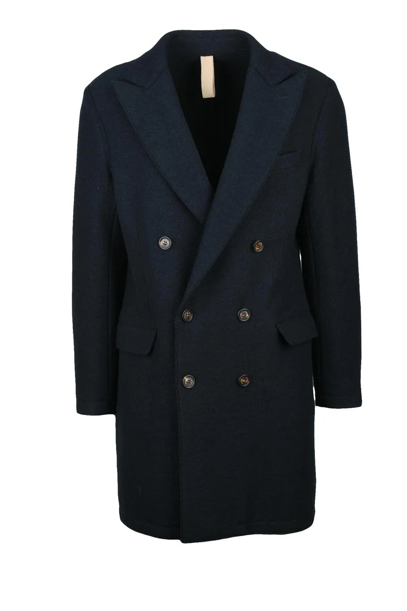 Eleventy Cappotto Doppiopetto - Blu Notte