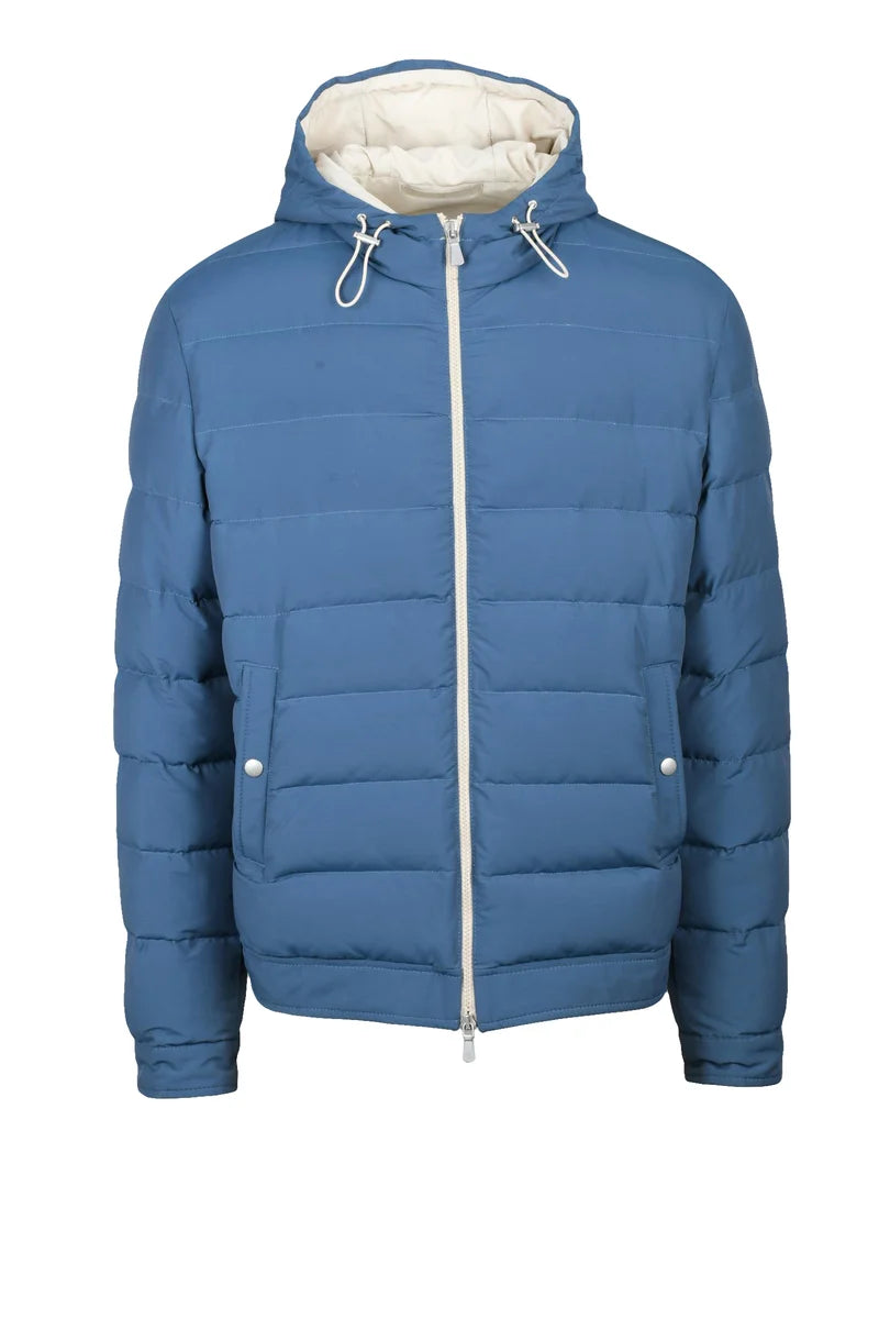 Eleventy Piumino Lana e Poliammide - Blu