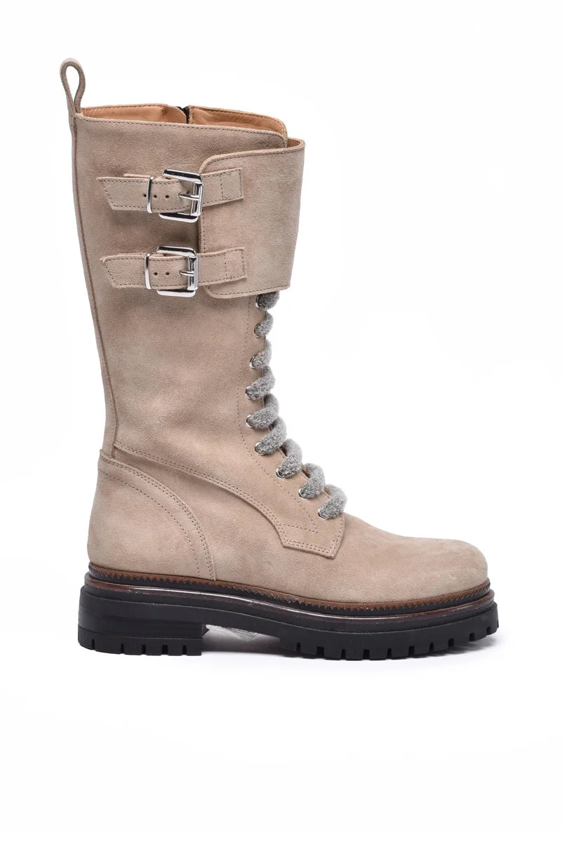 Eleventy Anfibi in Suede - Beige