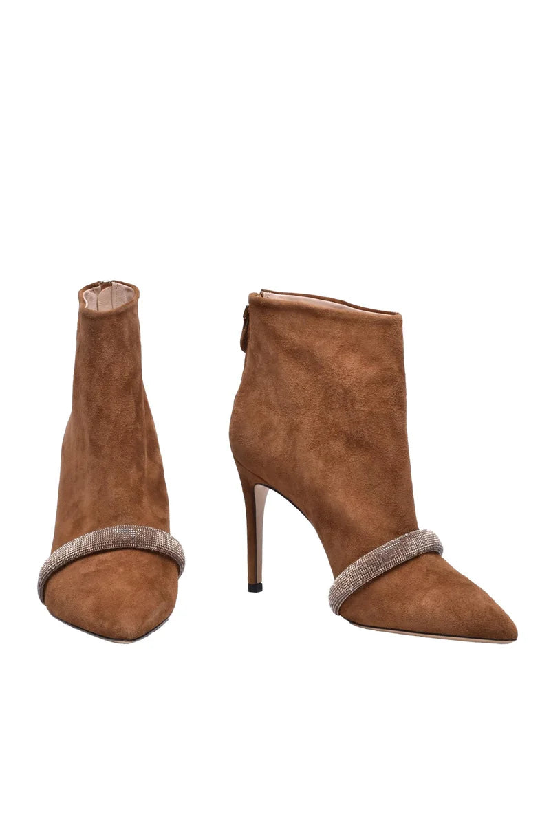 ELEVENTY Tronchetto in suede - Marrone