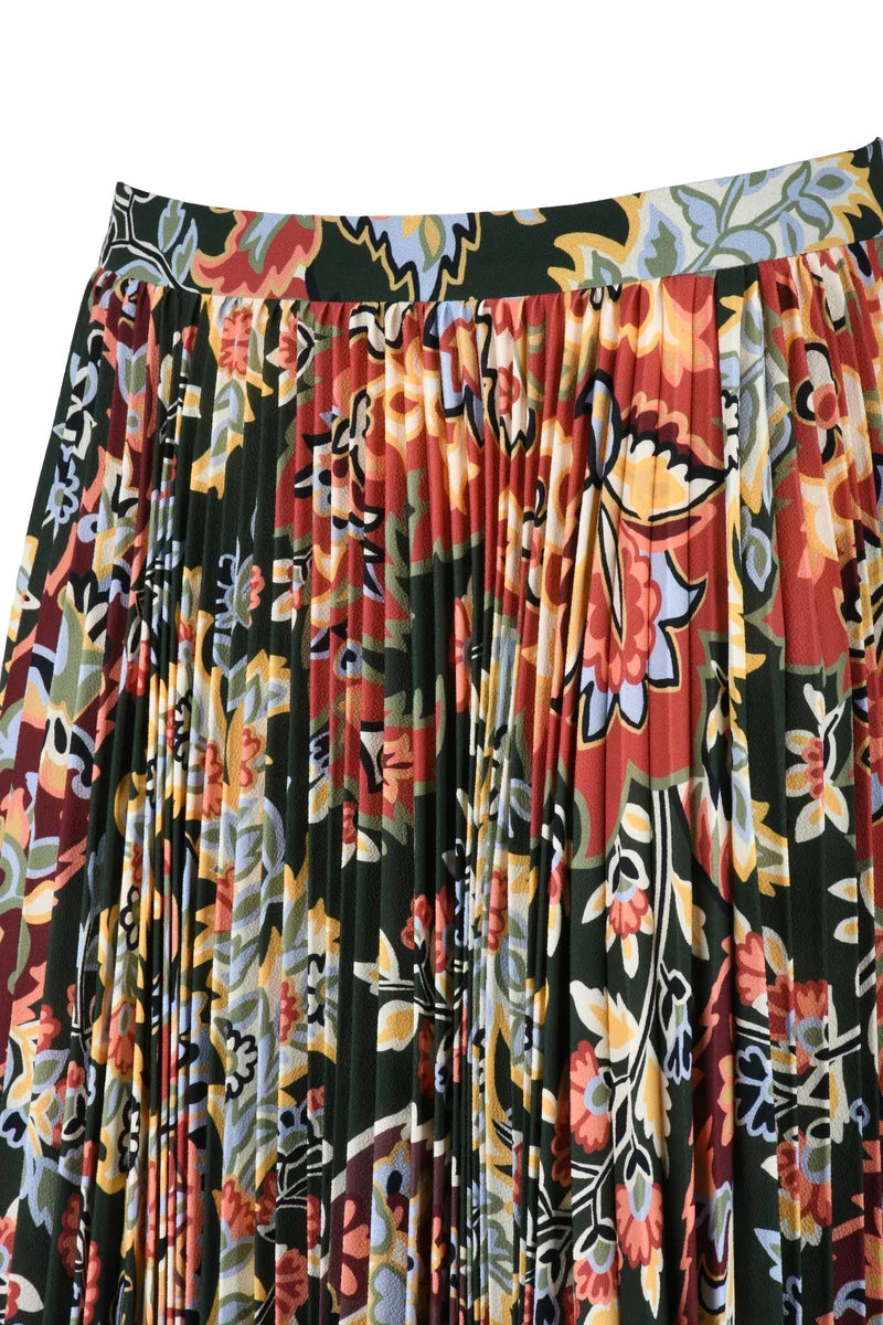 Etro Gonna Plissettata Lunga - Multicolore