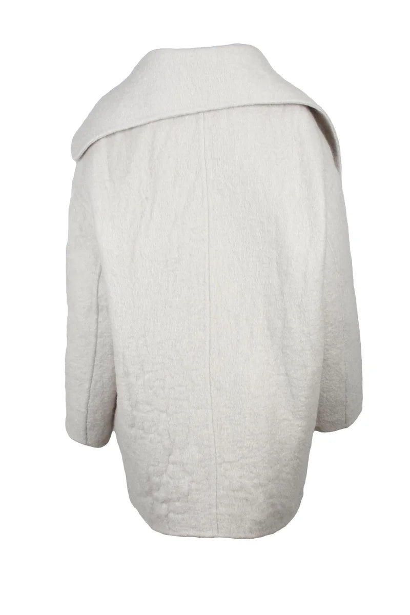 Fabiana Filippi Cappotto Mohair Lana - Grigio Chiaro