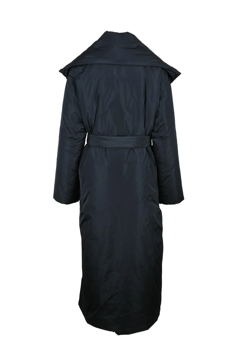 Fabiana Filippi Piumino Lungo con Cintura - Nero