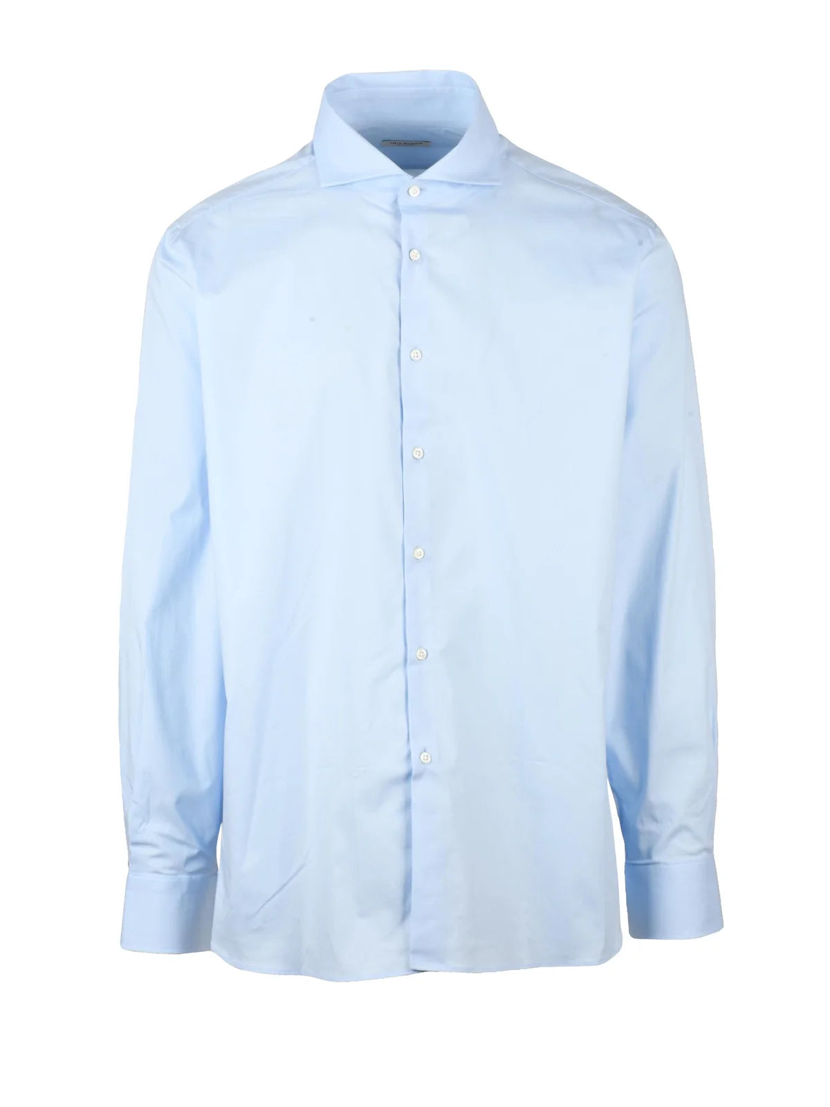 Guy Rover Camicia Cotone Elastan Dritto - Celeste