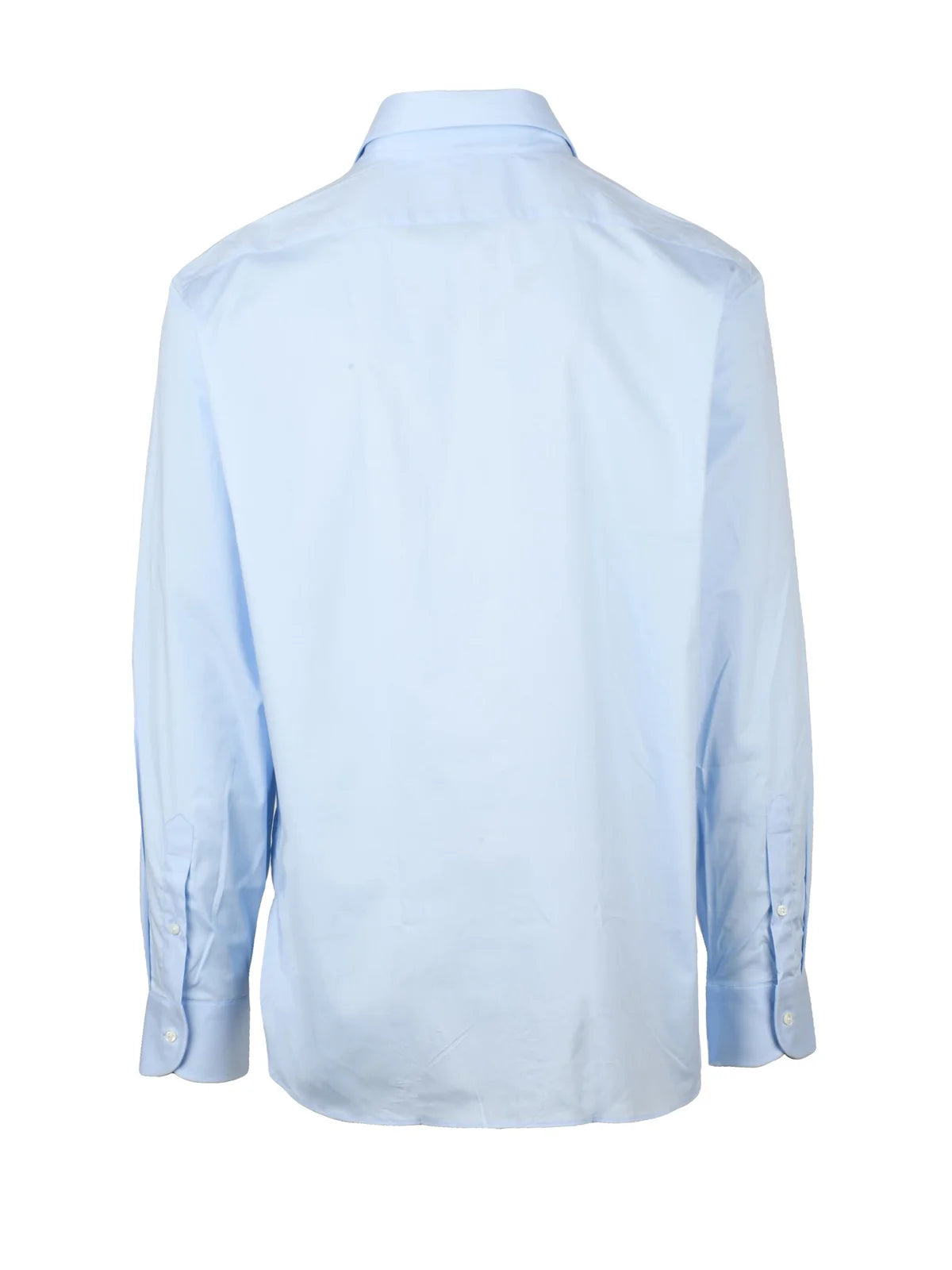 Guy Rover Camicia Cotone Elastan Dritto - Celeste