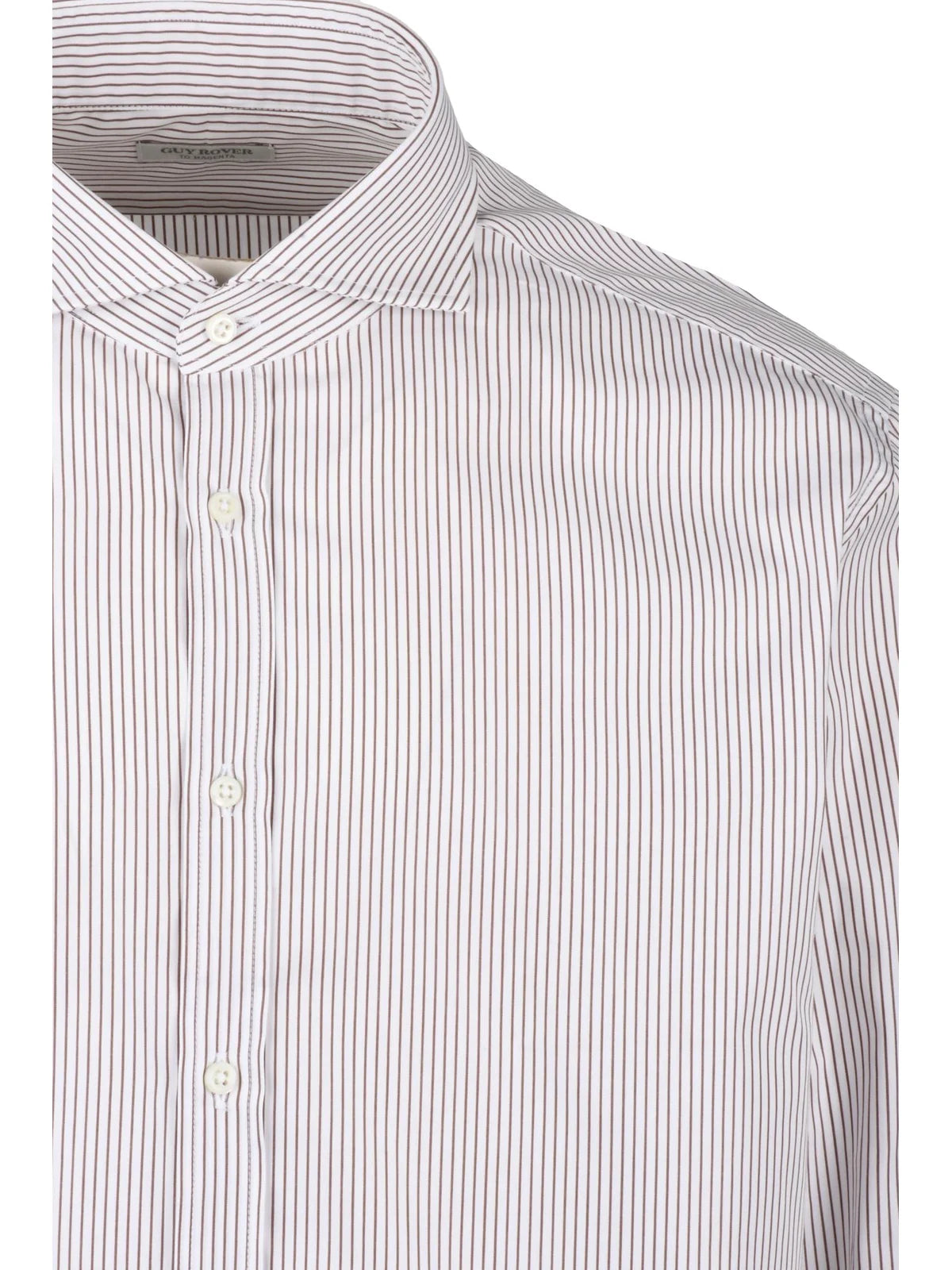 Guy Rover Camicia Cotone Fantasia - Bianco/Marrone
