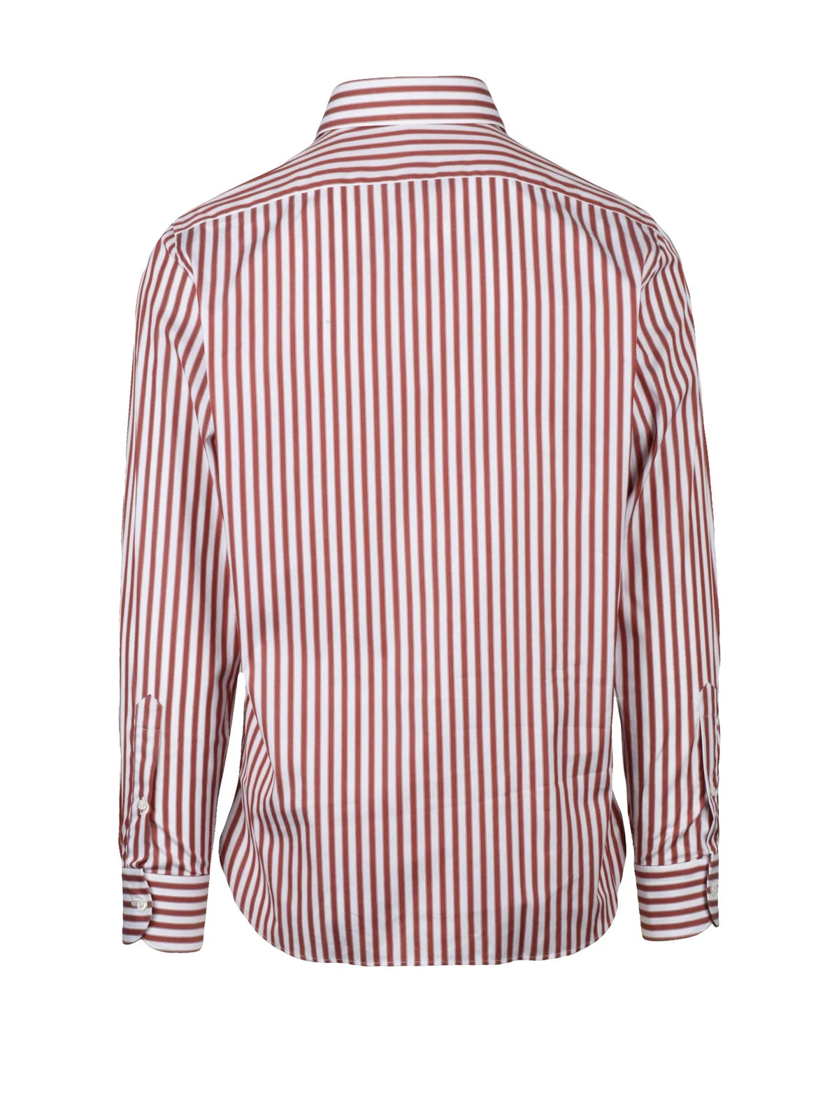 Guy Rover Camicia Cotone Dritto - Bianco/Marrone