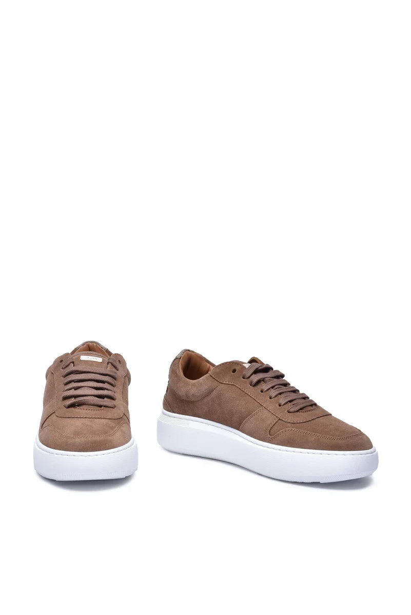 Herno Sneakers Pelle Suede - Marrone