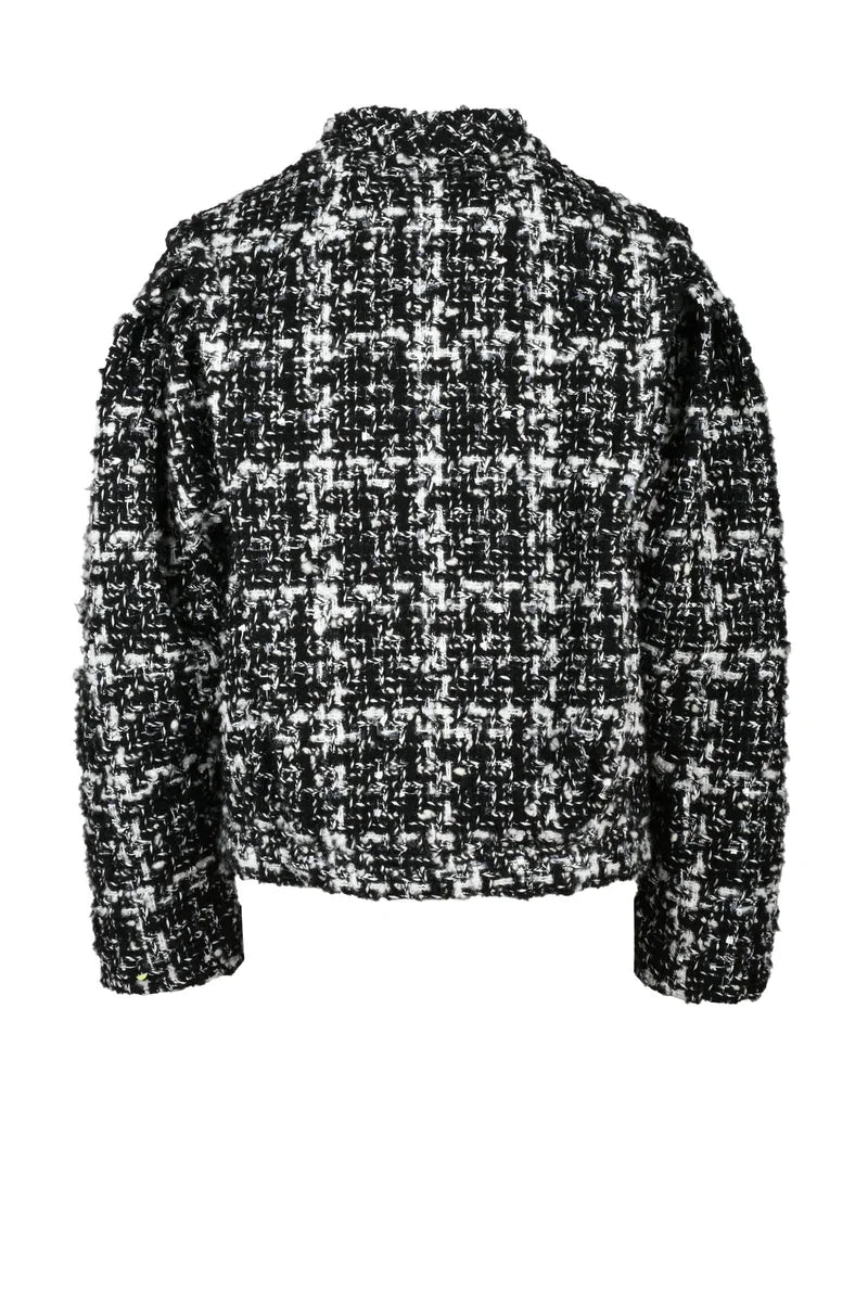 Iro Cappotto Bouclé - Bianco/Nero