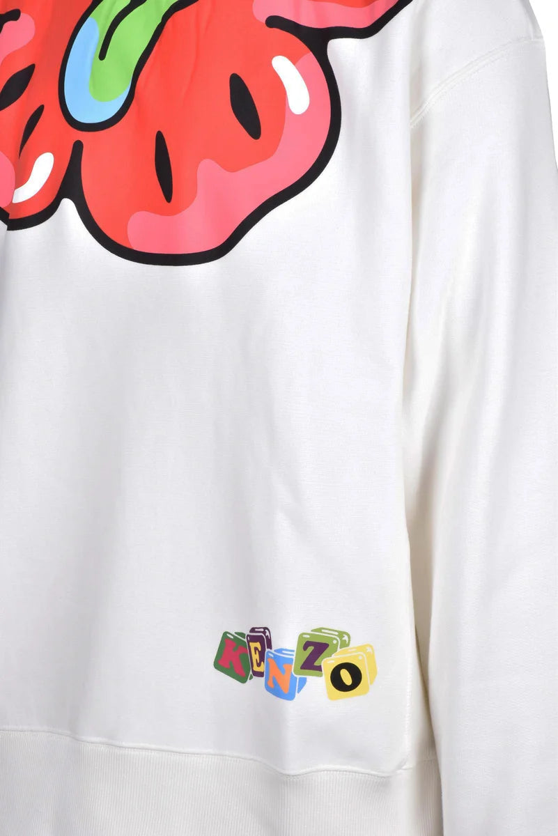Kenzo Paris Felpa Cotone - Bianco