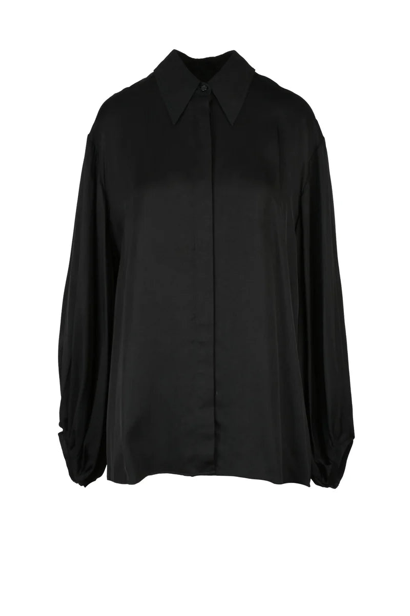 Khaite Camicione Satin - Nero