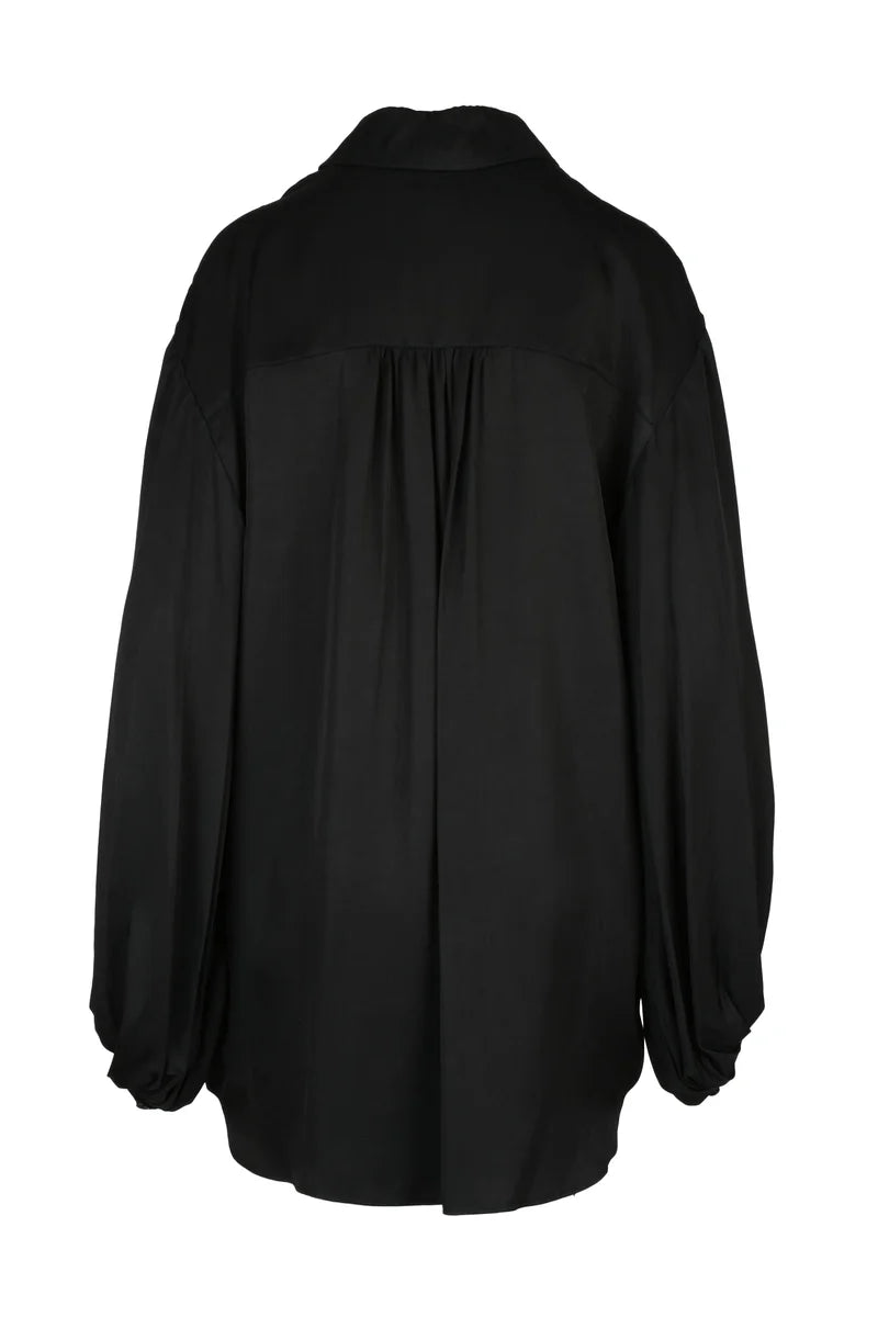 Khaite Camicione Satin - Nero