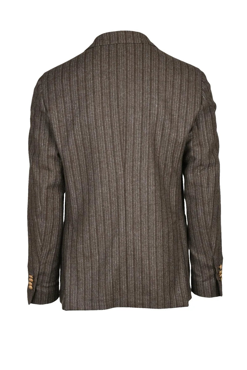 Lardini Giacca Doppiopetto Lana Cashmere - Marrone