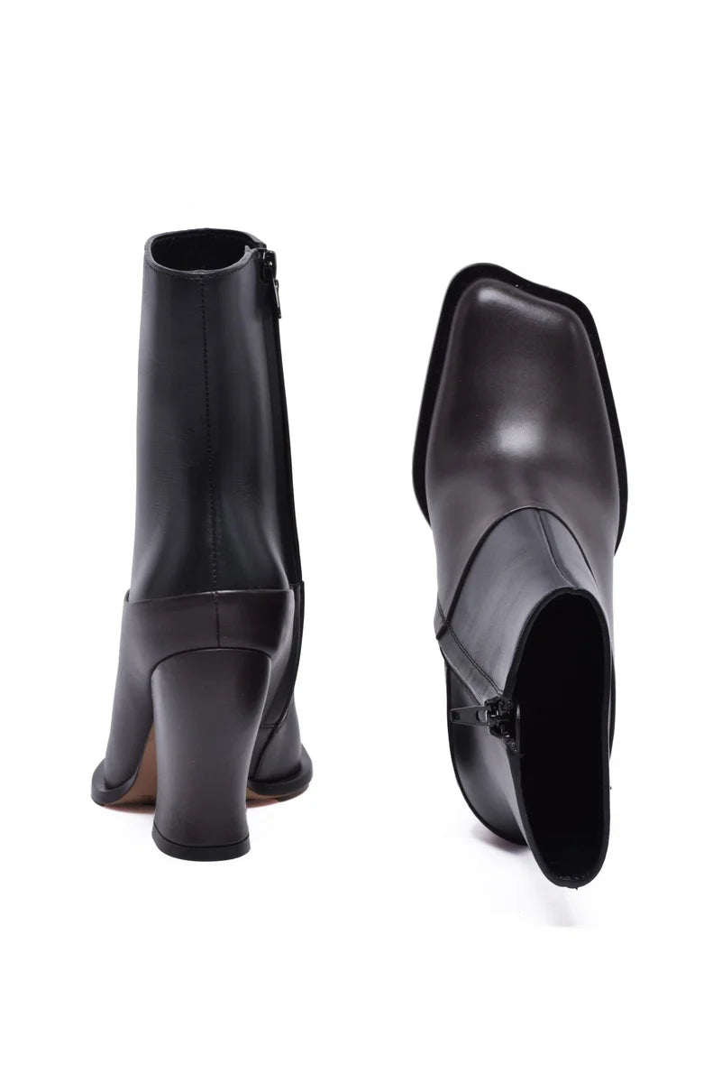 Loewe Stivaletto Pelle Tacco 9cm - Nero