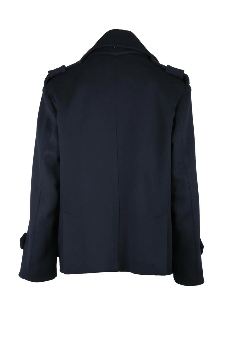 Max Mara Sfilata Cappotto Laveno Doppiopetto - Blu Notte