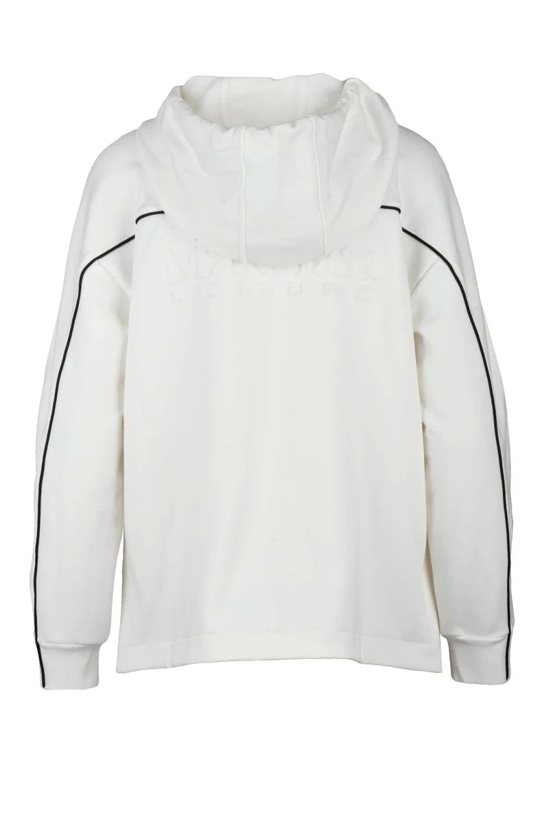 Max Mara Leisure Felpa Zip Cotone - Bianco