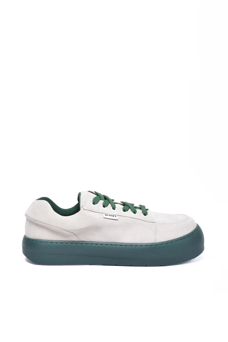 Sunnei Suede Sneakers - Beige/Green
