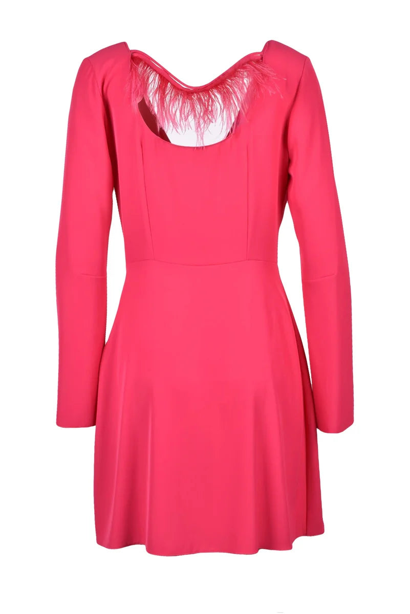 Patrizia Pepe Abito Svasato Cerniera - Fucsia