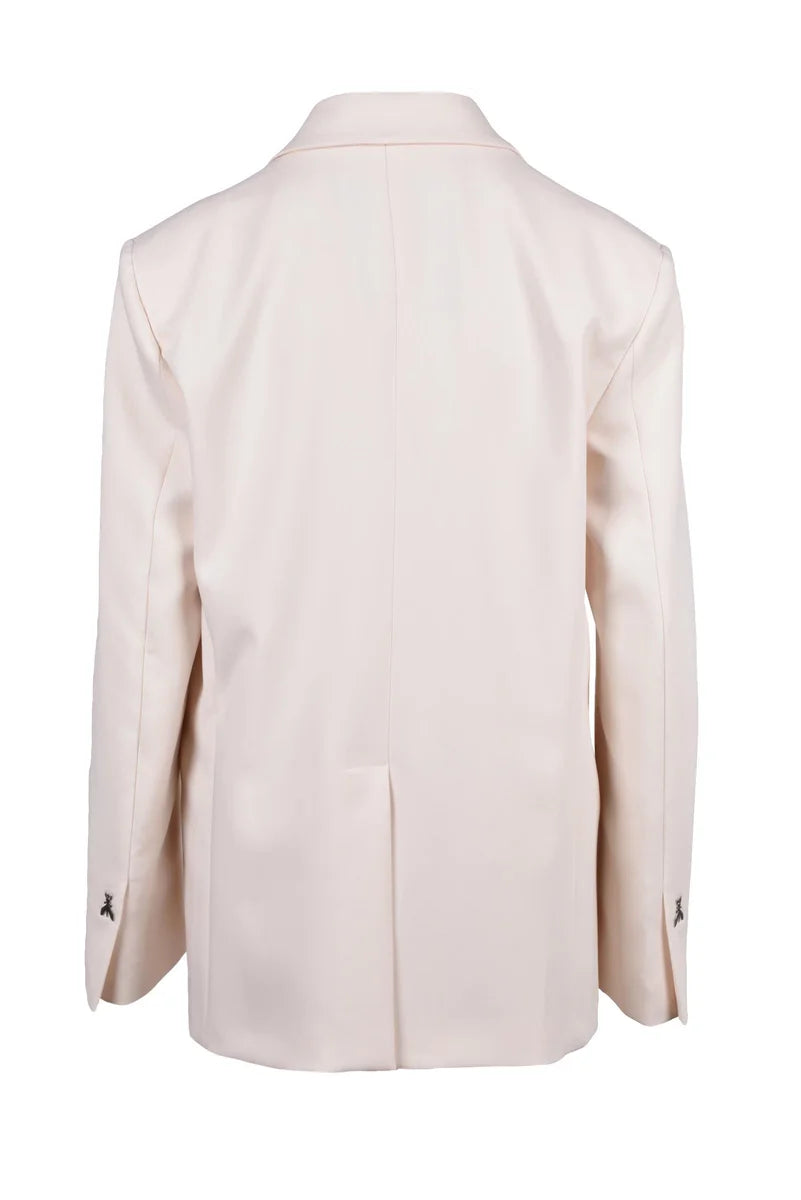 Patrizia Pepe Giacca Lunga Foderata - Cream