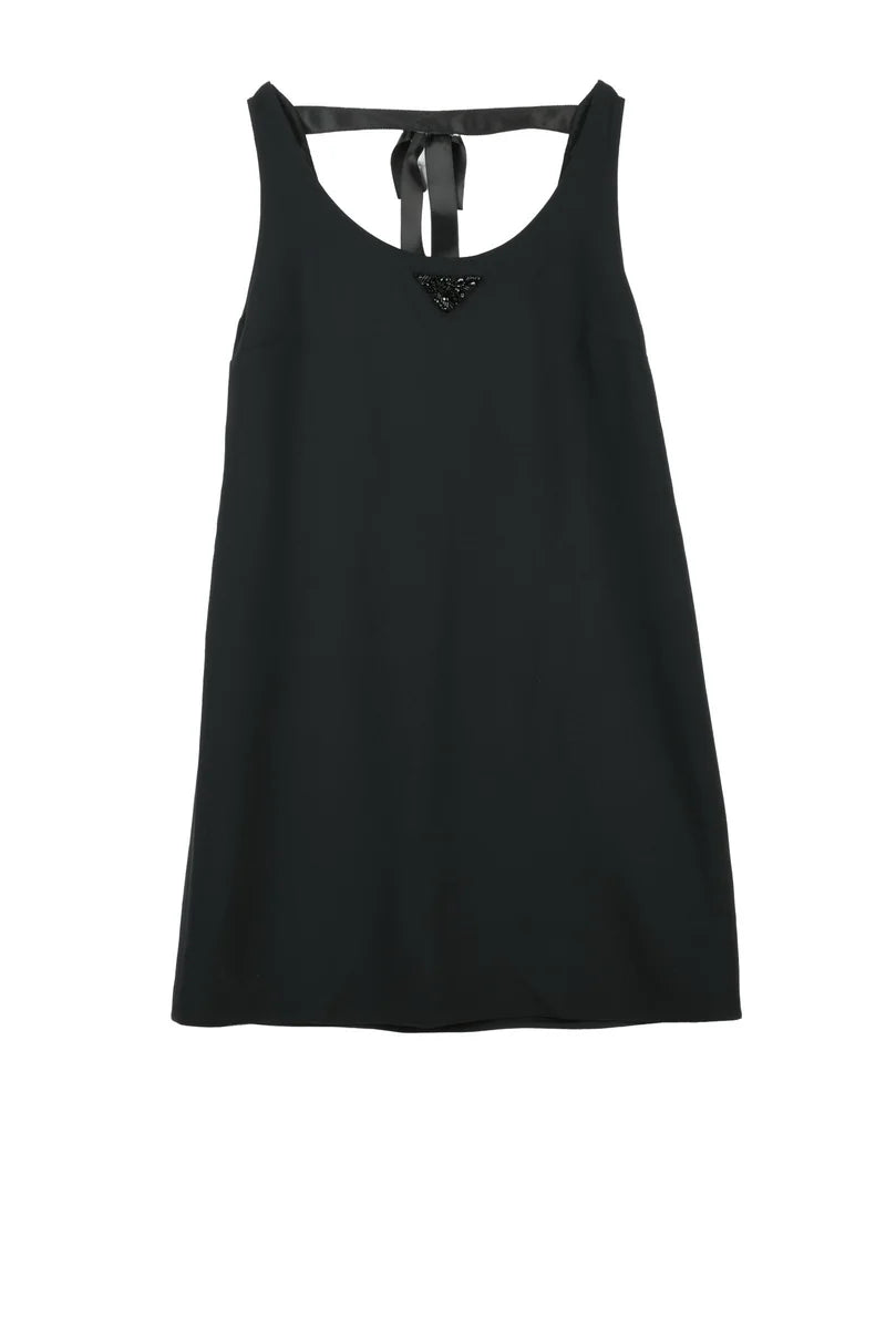 Prada Abito Corto Paillettes - Nero