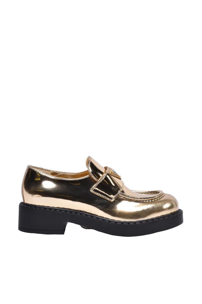 Prada Mocassino Gomma Plateau - Oro