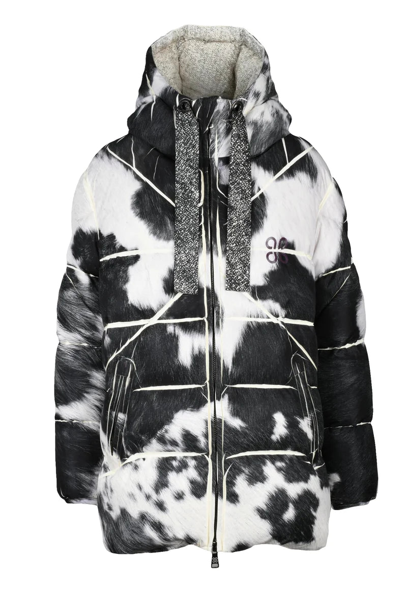 Plus Piumino Patty con Zip - Nero/Bianco