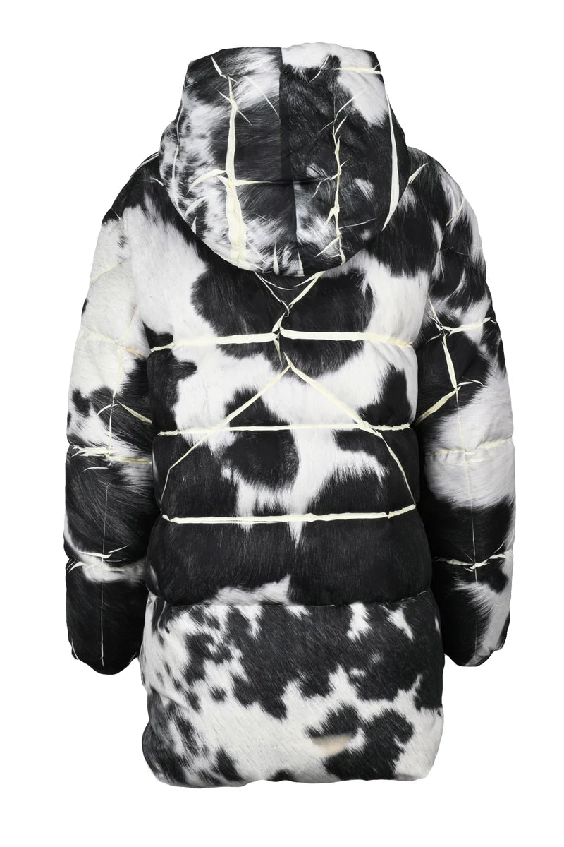 Plus Piumino Patty con Zip - Nero/Bianco