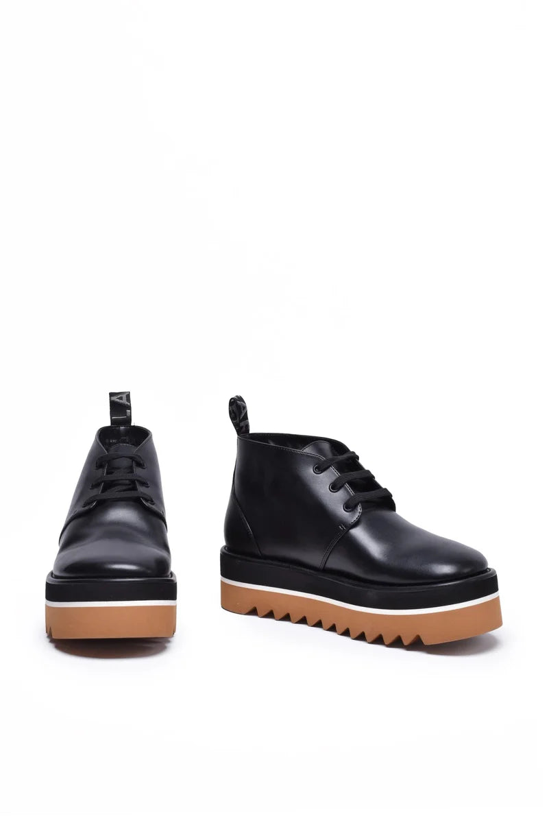 Stella Mccartney Scarponcino Zeppa Gomma - Nero