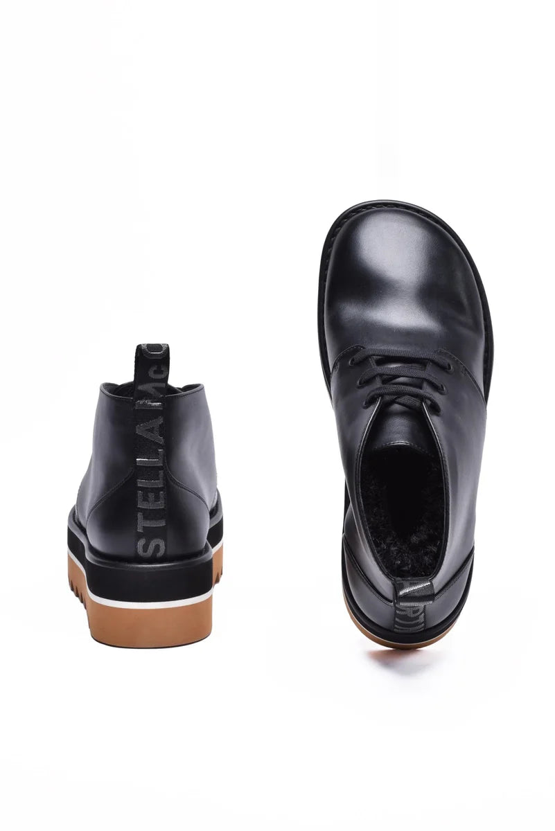 Stella Mccartney Scarponcino Zeppa Gomma - Nero