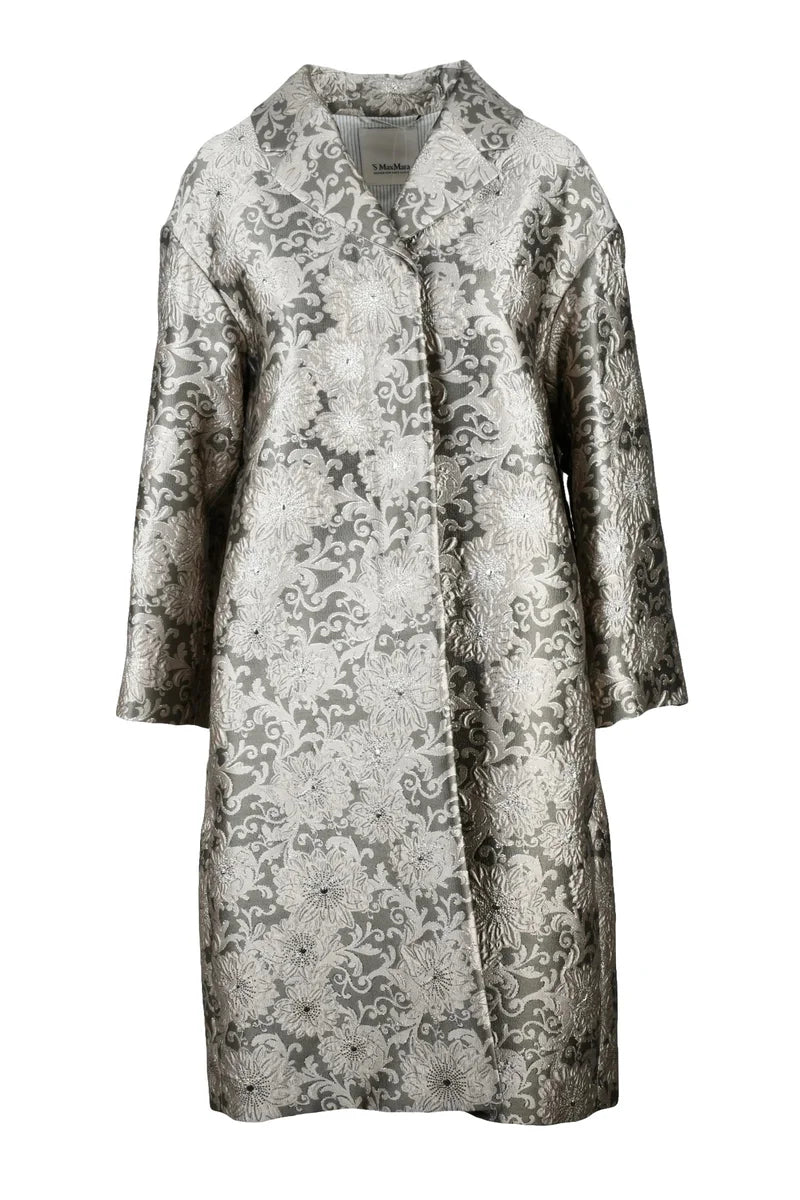 's Max Mara Cappotto Broccato Effige - Grigio