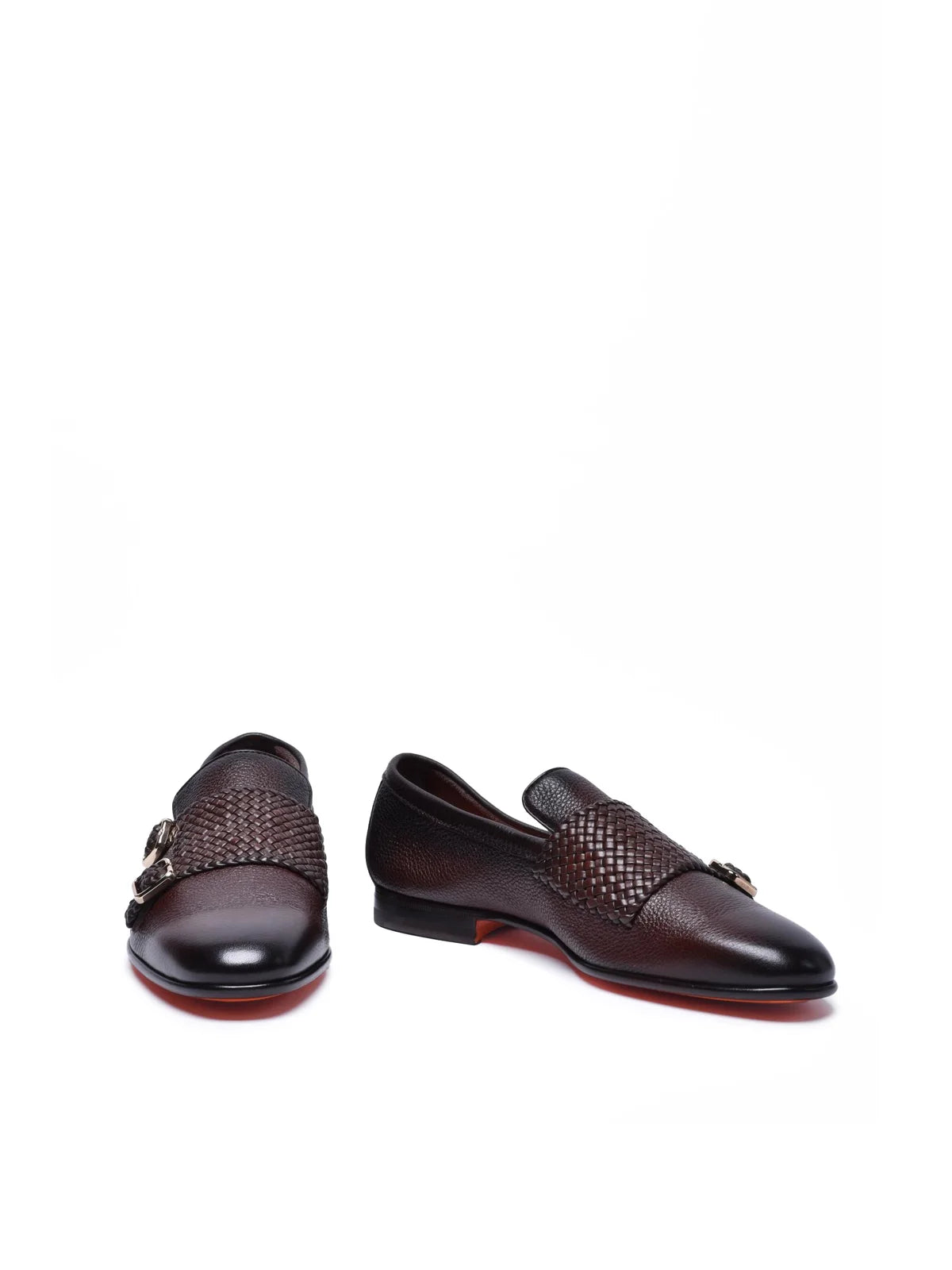 Santoni Mocassino con Fibbie - Marrone