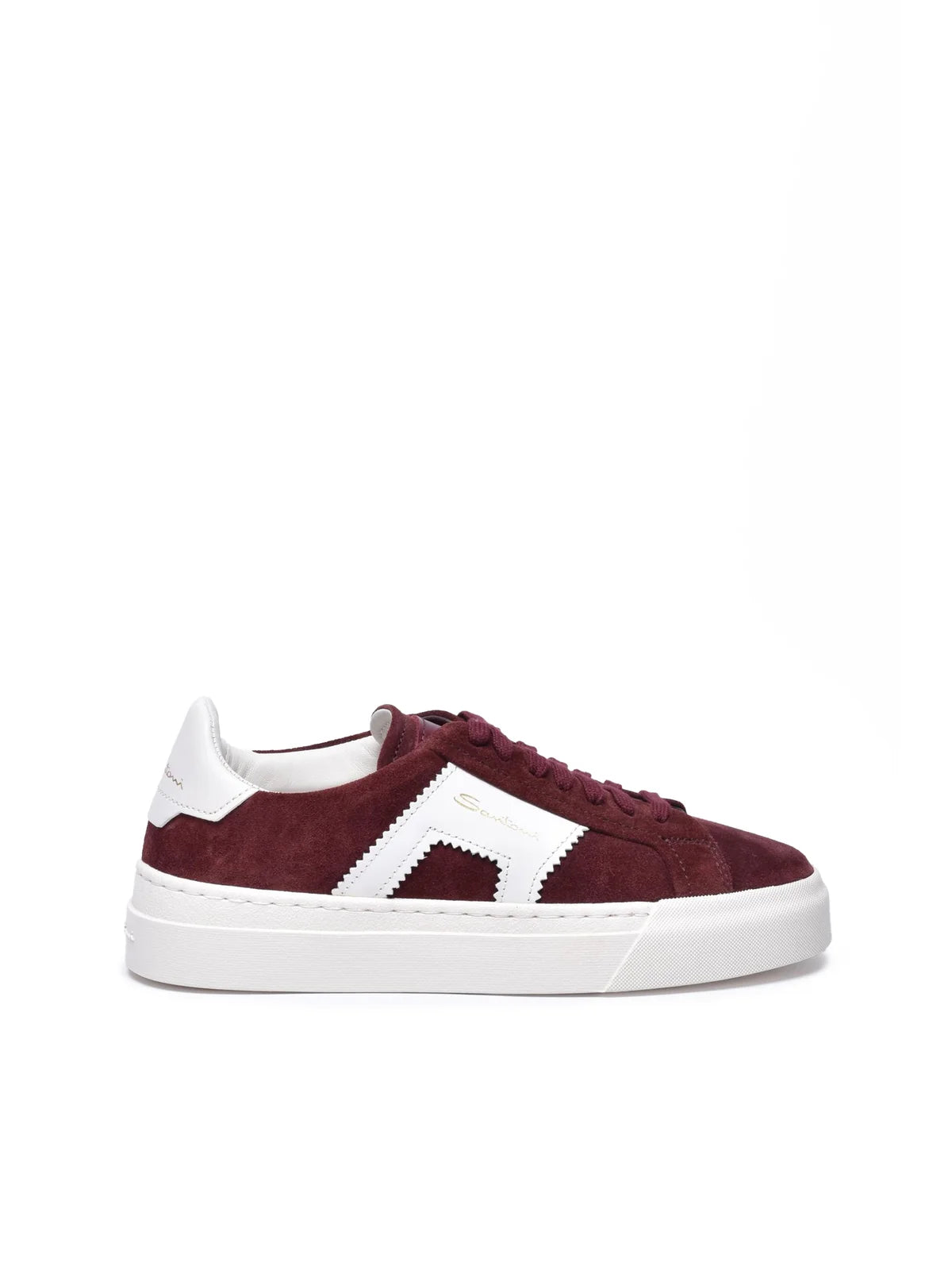 Santoni Sneakers Suede Tacco - Rosso
