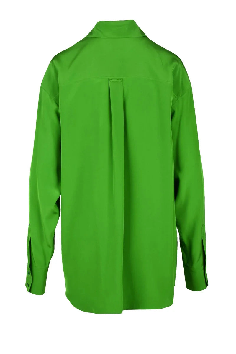 Sportmax Camicia Lunga in Seta - Verde