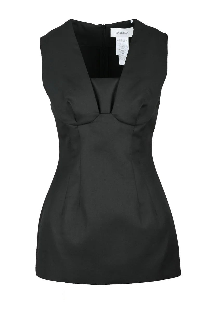 Sportmax Maglia Ghisa con Cerniera Posteriore - Nero