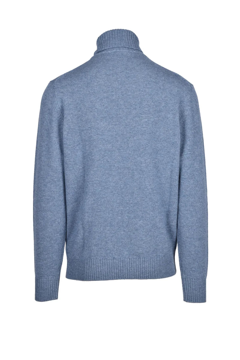 Baturo Maglia Ciclista in Lana e Cashmere - Celeste