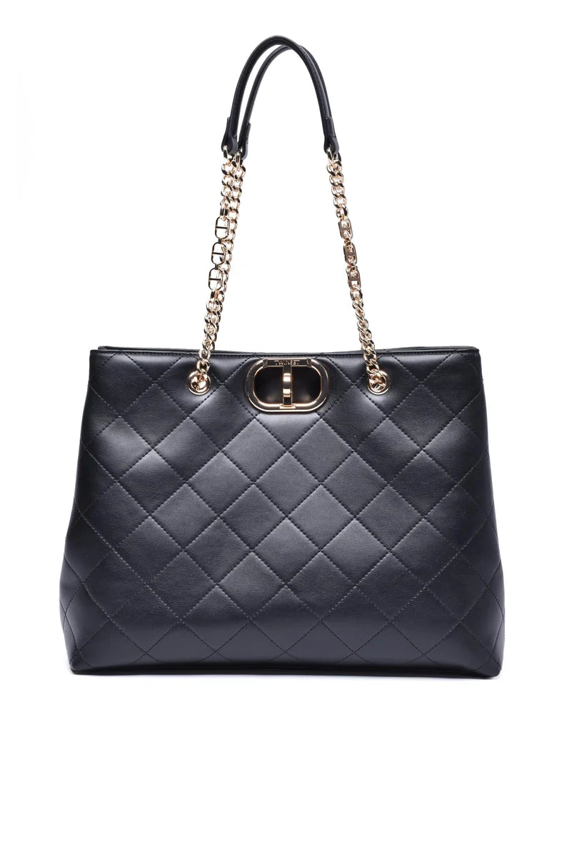 Twinset Borsa Tote con Catena - Nero