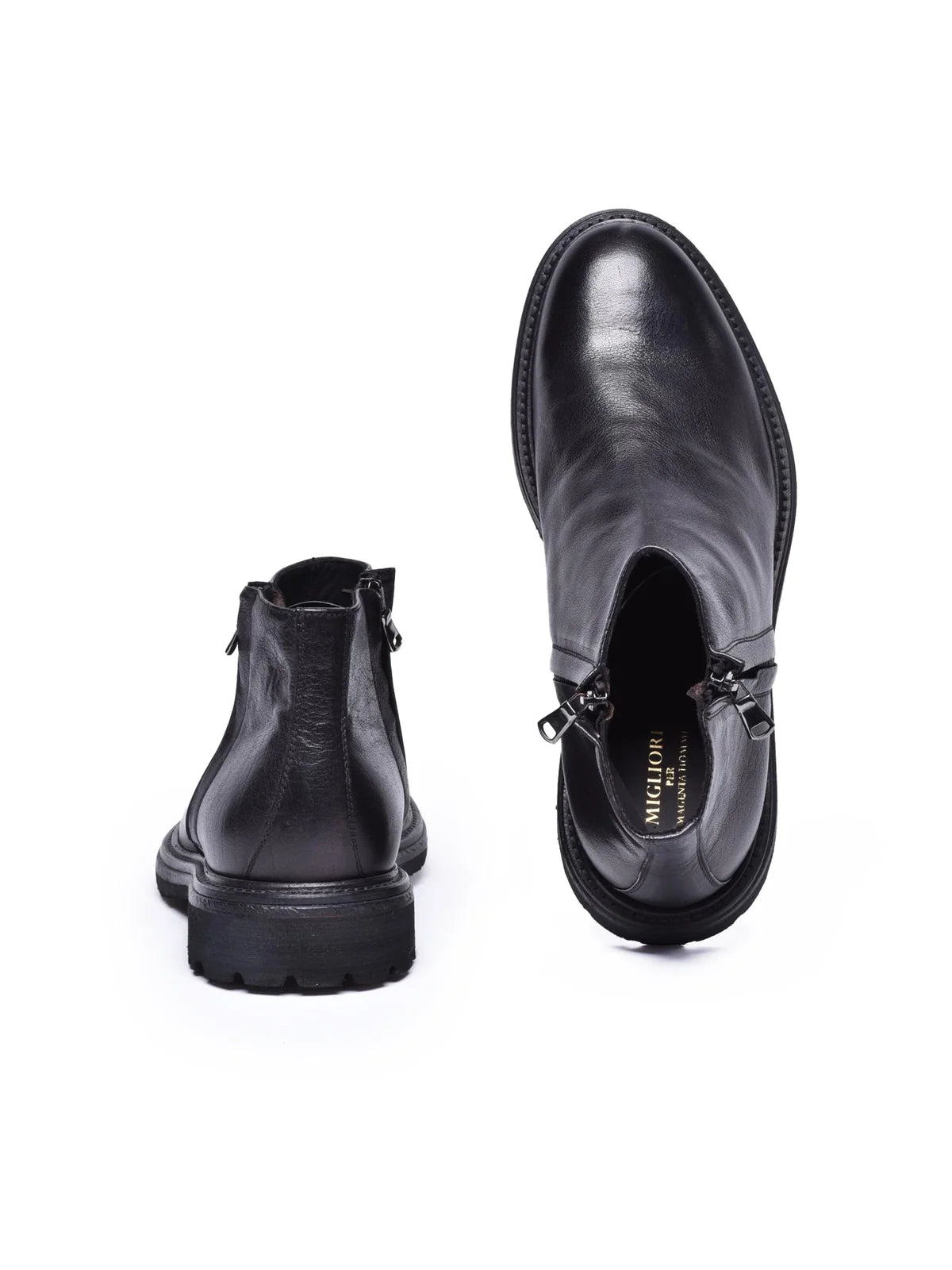 Migliore Stivaletto Pelle Nero Zip