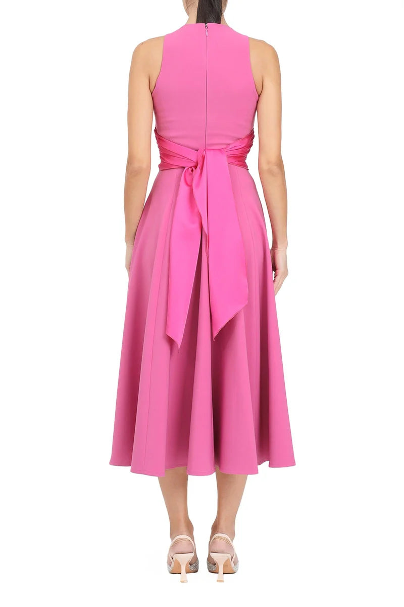 Santas* Flared Long Dress - Pink