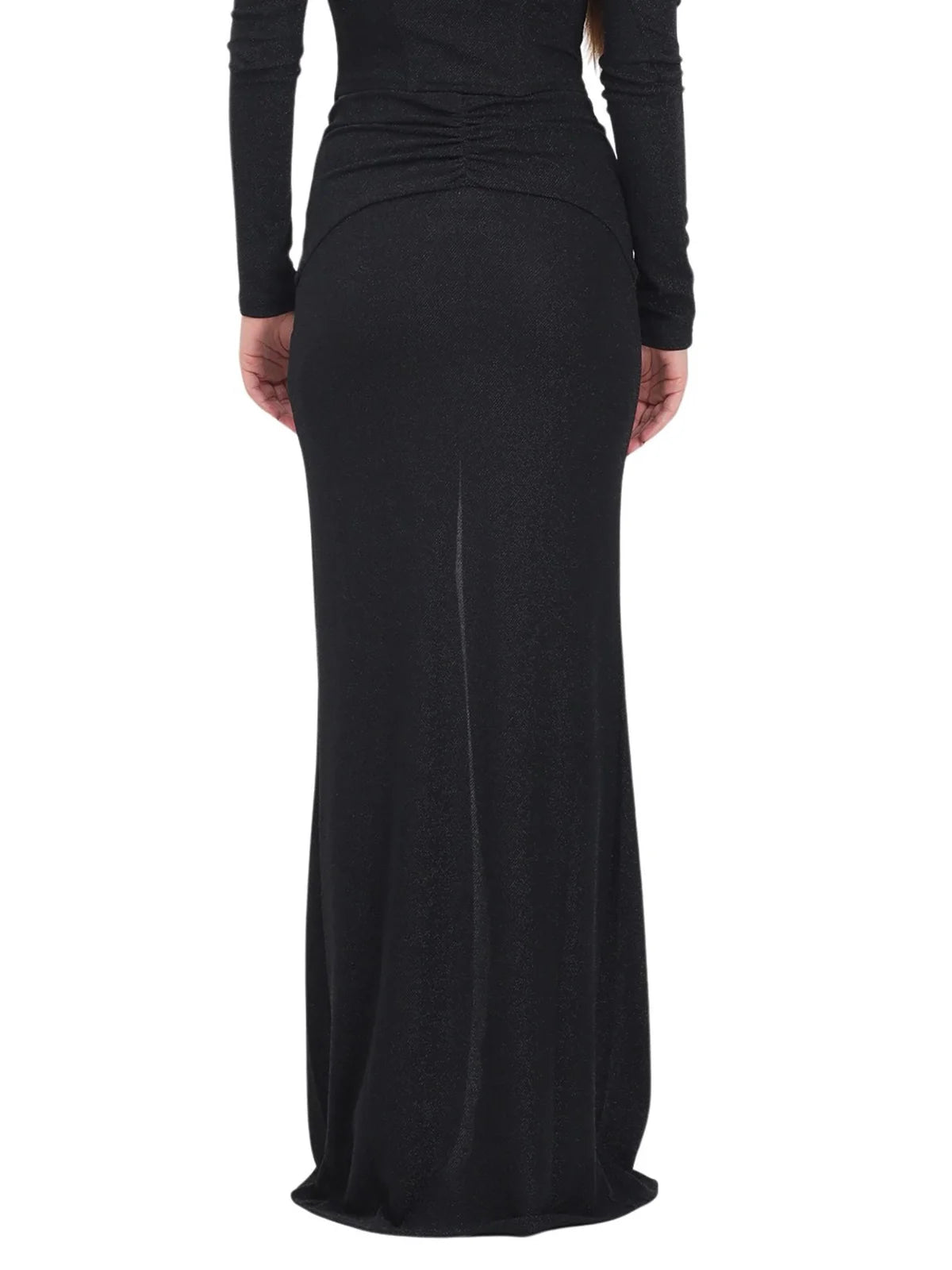 Just Cavalli Gonna Lunga Lamé - Nero