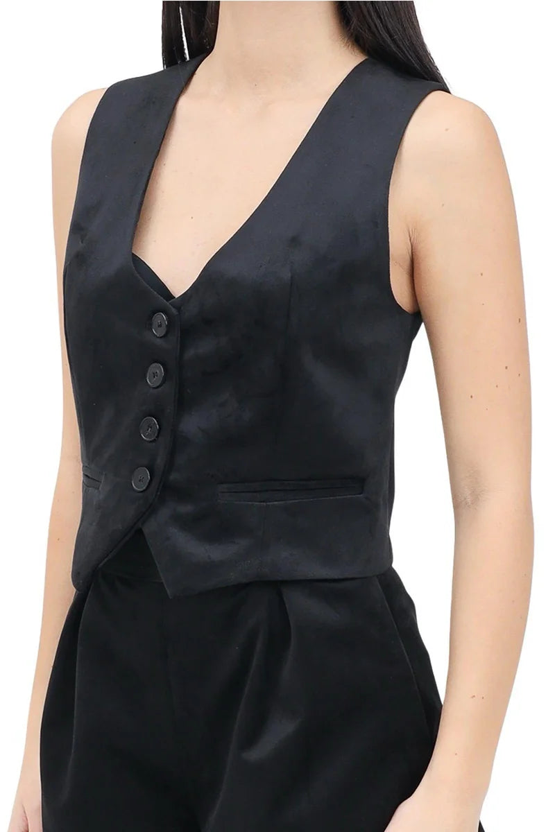 Vicolo Gilet Poliestere - Nero