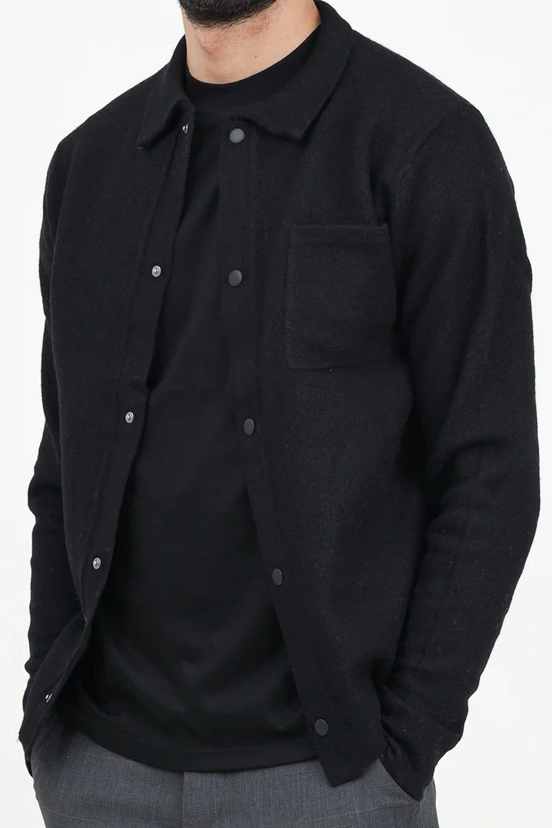 Selected Cardigan a Polo - Nero