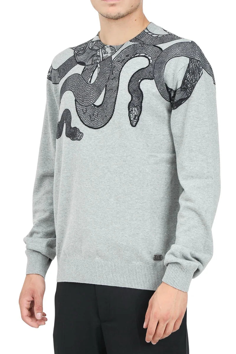 Just Cavalli Pullover Girocollo Cotone - Grigio