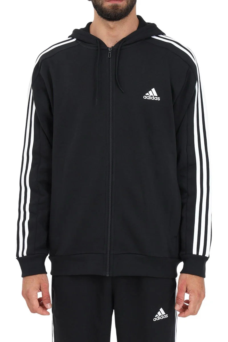 Adidas Felpa Uomo Zip - Nero